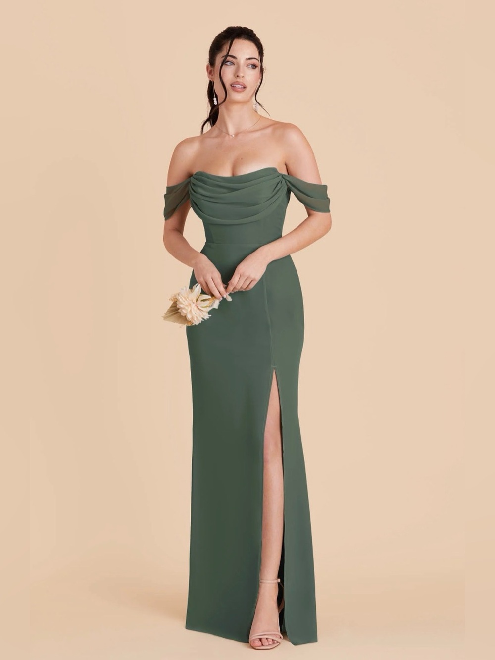 Mira Convertible Dress in Chiffon Eucalyptus